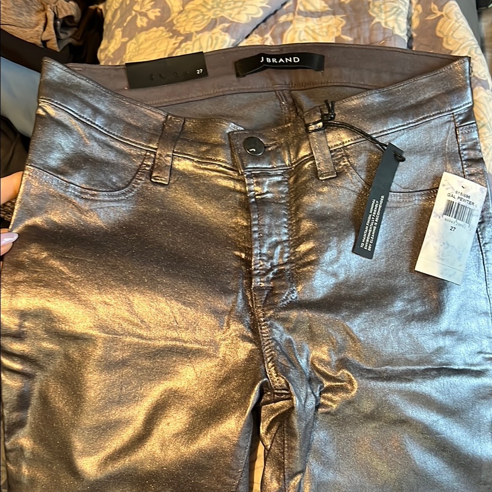 J Brand Metallic Jeans - Silver